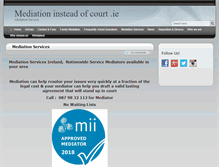 Tablet Screenshot of mediationinsteadofcourt.ie